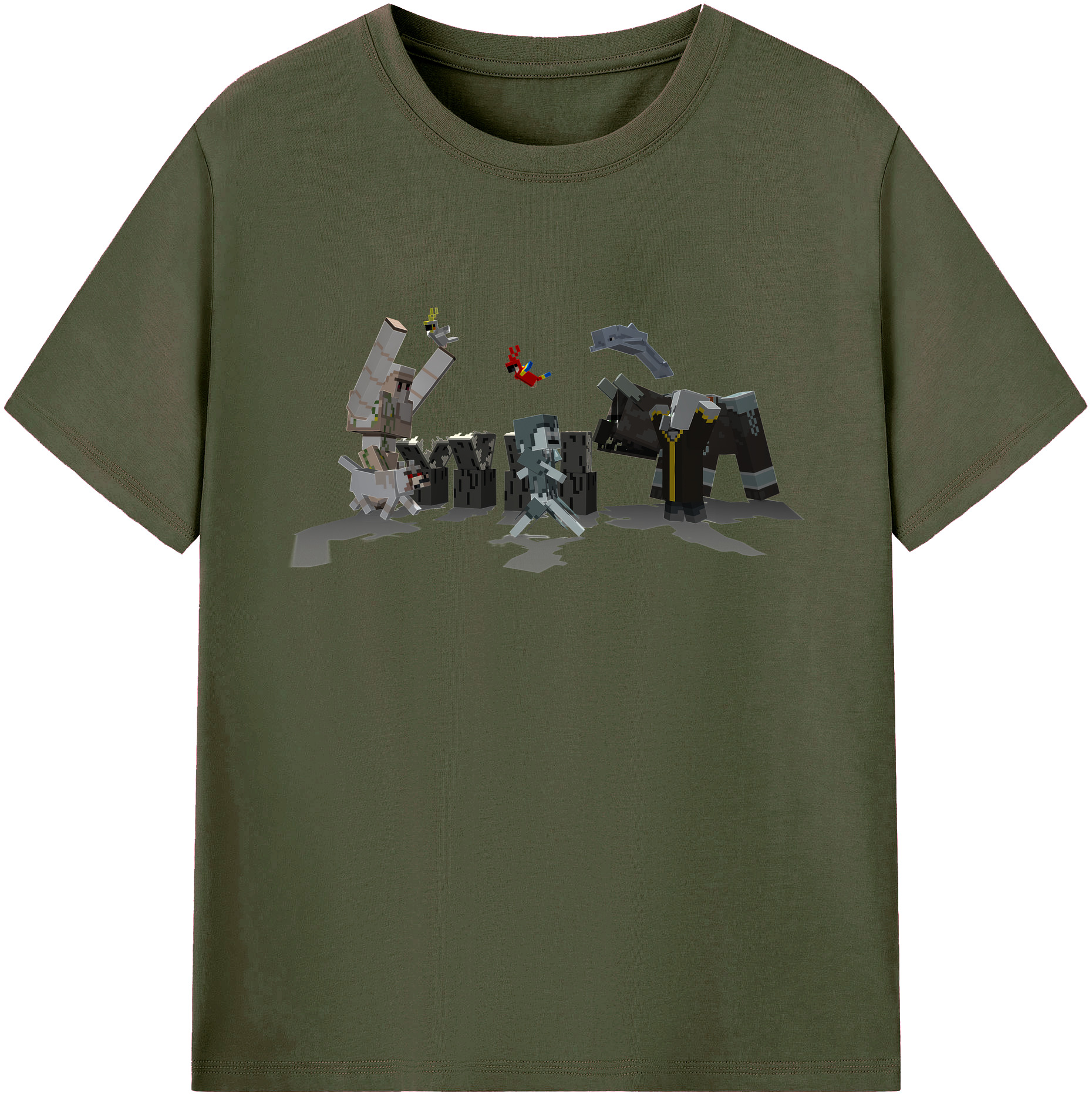 （画像用） マインクラフト ブロックの世界 Minecraft MC Block world 綿100％ メンズ半袖Tシャツ｜肌触りやわらか＆通気性